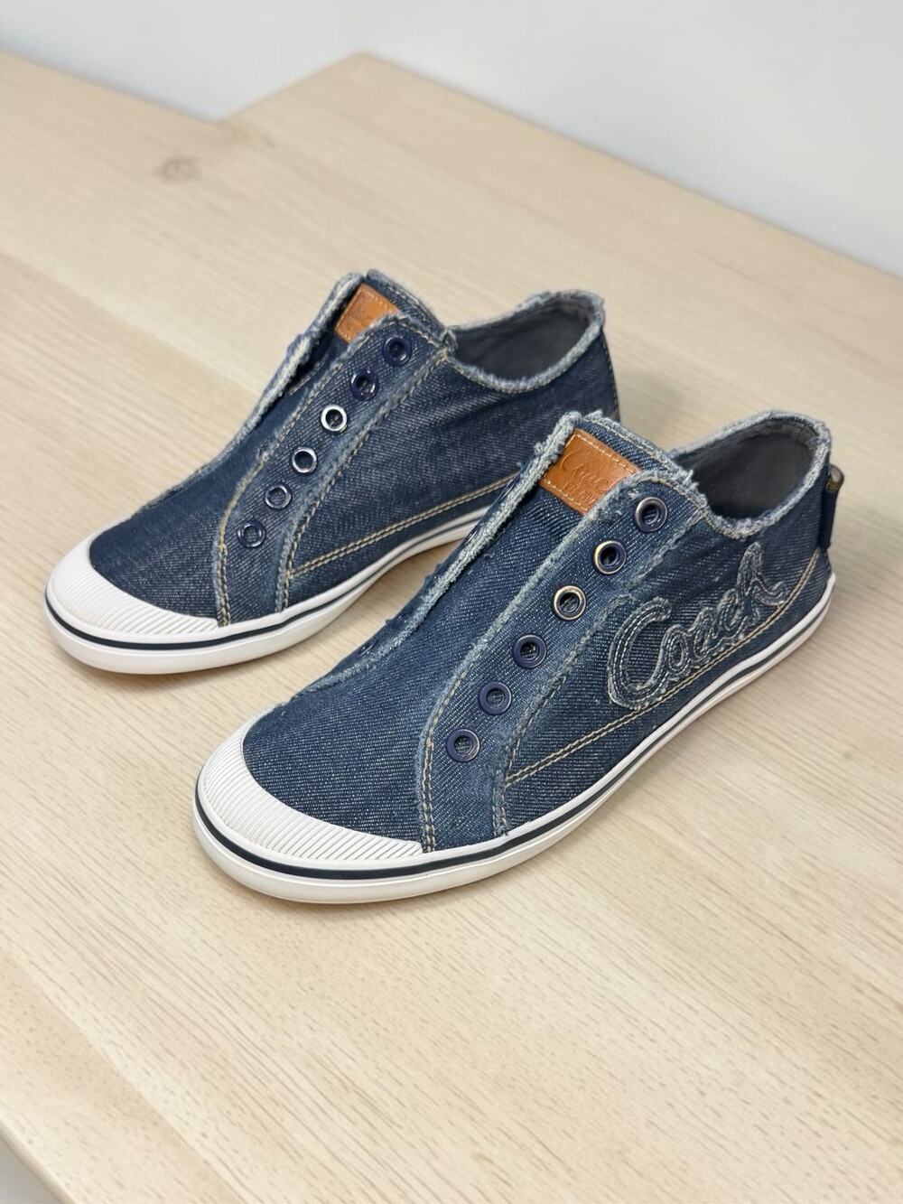 Coach Q676 Keeley Slip-On Denim Sneaker Size 7B